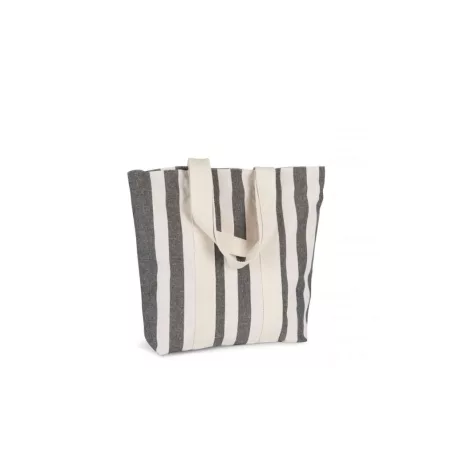 Kimood KI5213 Újrahasznosított bevásárlótáska csíkos mintával