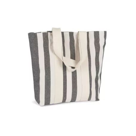 Kimood KI5213 Újrahasznosított bevásárlótáska csíkos mintával