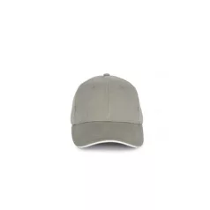  K-UP KP198 CAP IN ORGANIC COTTON WITH CONTRASTING SANDWICH PEAK - 6 PANELS U