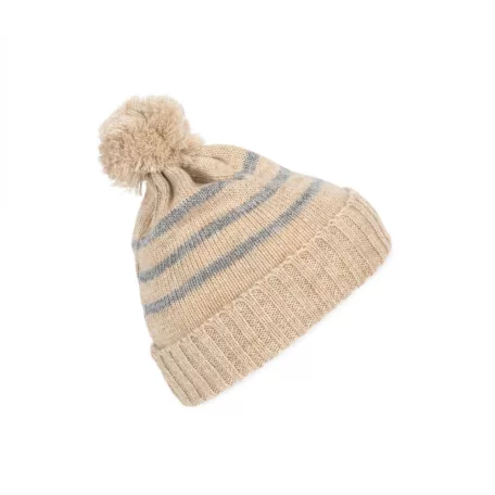K-UP KP556 KNITTED STRIPED BEANIE IN RECYCLED YARN U