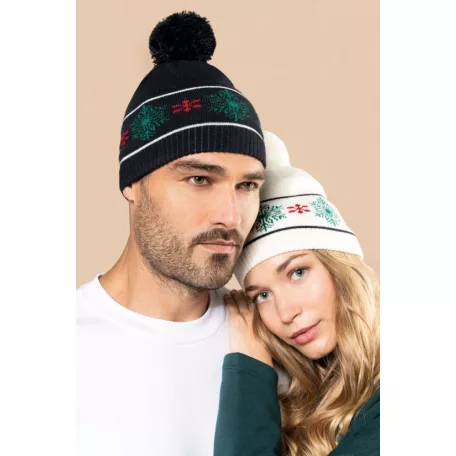 K-UP KP558 BEANIE WITH CHRISTMAS PATTERNS U