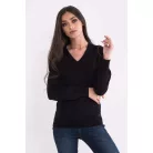 LWL9133 női V nyakú pulóver