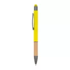 Érintőképernyőhöz bambusz markolatú fém golyóstoll