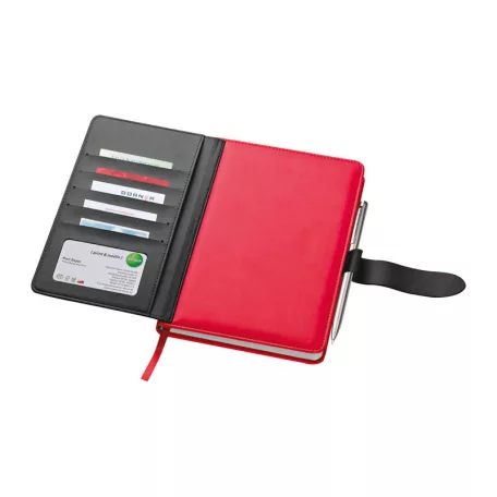 A5 jegyzetfüzet kártyatartóval