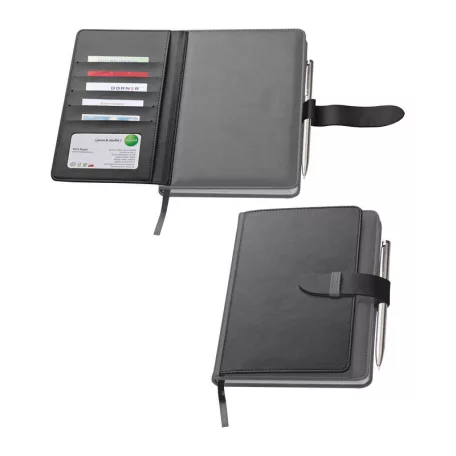 A5 jegyzetfüzet kártyatartóval