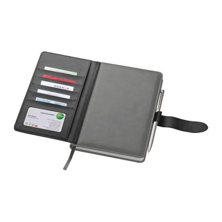 A5 jegyzetfüzet kártyatartóval