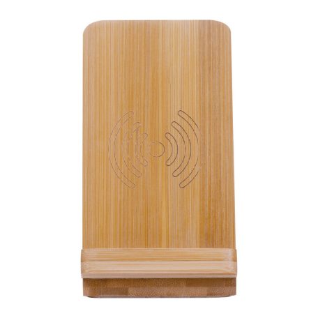 Bambusz vezeték nélküli töltő, írószertartó
