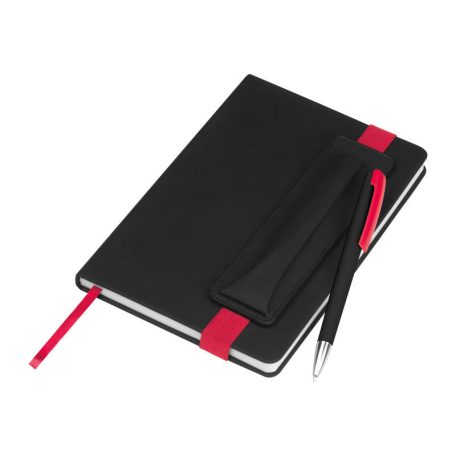 A5 jegyzetfüzet színes kiegészítőkkel és golyóstol