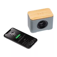   Vezeték nélküli töltő és hangszóró mészkőcementből