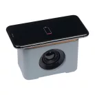 Vezeték nélküli töltő és hangszóró mészkőcementből