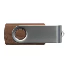 Twist USB Stick with dark wood cover 8GB