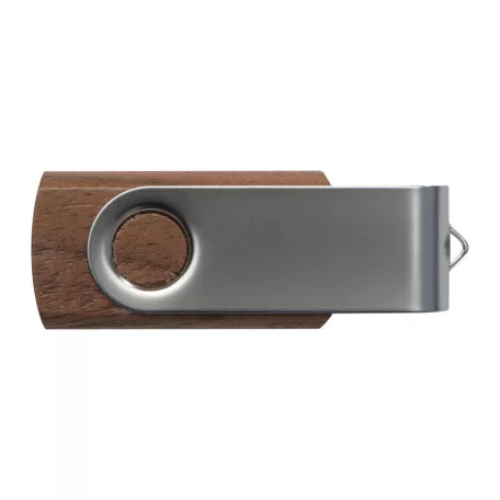 Twist USB Stick with dark wood cover 8GB