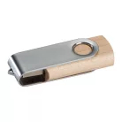 Twist USB Stick with light wood cover 8GB