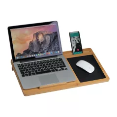 Laptop tartó állvány egérpaddal és mobiltelefon tá
