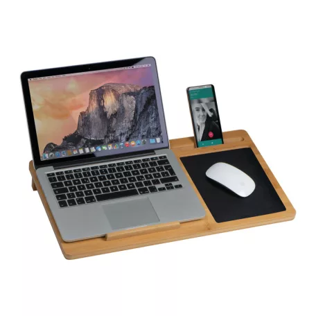 Laptop tartó állvány egérpaddal és mobiltelefon tá