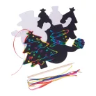 Karcolható papír dísz szett akasztóval