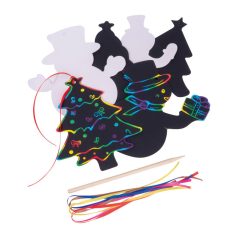 Karcolható papír dísz szett akasztóval