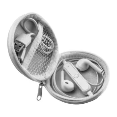 Bluetooth fülhallgató PU tokban