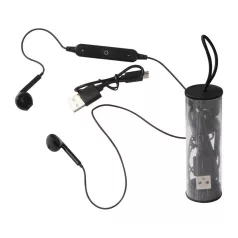 Bluetooth fülhallgató műanyag tokban
