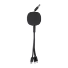 4 az 1-ben USB töltőkábel, bambusz betéttel