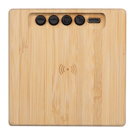 Bambusz hangszóró és vezetéknélküli töltő