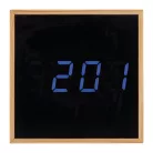 Fa asztali óra kék LED kijelzővel