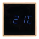 Fa asztali óra kék LED kijelzővel