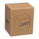 Fa asztali óra kék LED kijelzővel