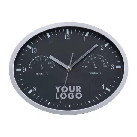 Műanyag falióra hőmérséklet kijelzővel