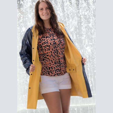 Kétszínű kifordítható esőkabát