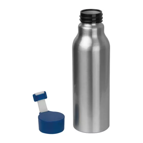 Szilikon fedelű fém ivópalack, 600 ml
