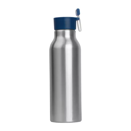 Szilikon fedelű fém ivópalack, 600 ml