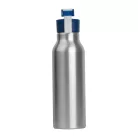Szilikon fedelű fém ivópalack, 600 ml