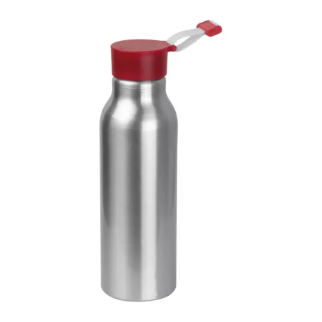 Szilikon fedelű fém ivópalack, 600 ml