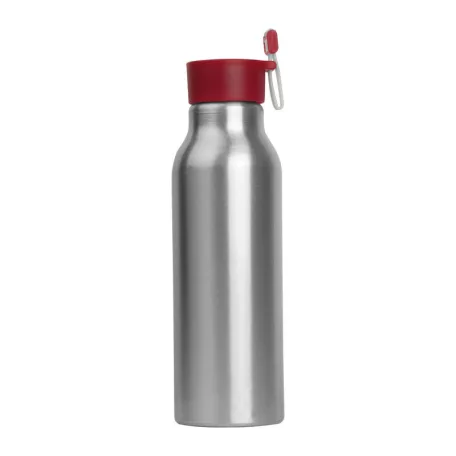 Szilikon fedelű fém ivópalack, 600 ml