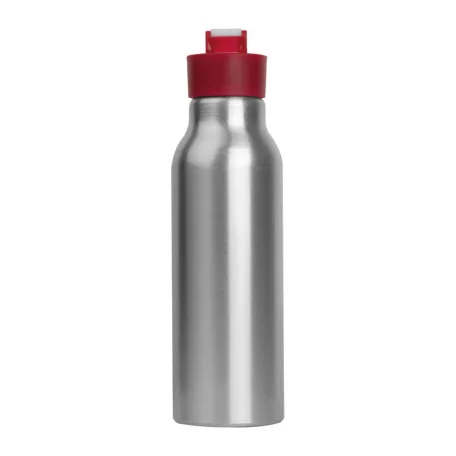 Szilikon fedelű fém ivópalack, 600 ml