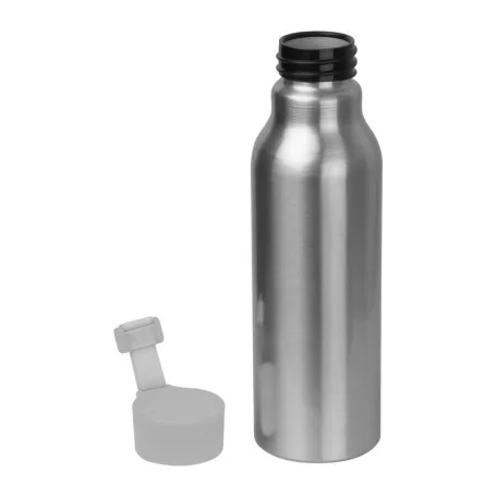 Szilikon fedelű fém ivópalack, 600 ml