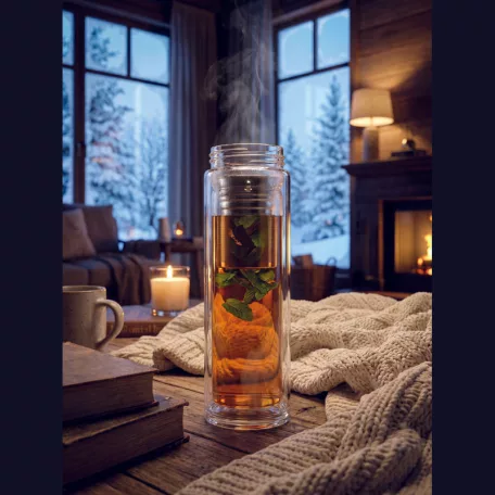 Üveg ivópalack, 420 ml