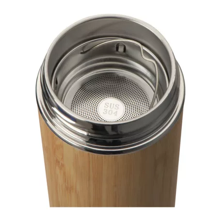 Acél termosz bambusz bevonattal, 350 ml