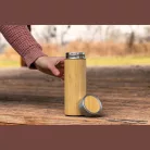 Acél termosz bambusz bevonattal, 350 ml