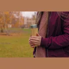 Acél termosz bambusz bevonattal, 350 ml