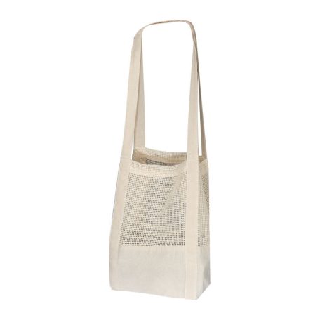 Vászontáska hálós anyagból, 150 gr/m²