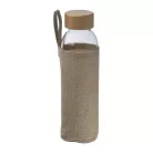Üveg ivópalack juta tokban, 500 ml