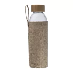 Üveg ivópalack juta tokban, 500 ml