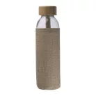 Üveg ivópalack juta tokban, 500 ml