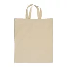 Rövid fülű vászontáska, 140 gr/m²