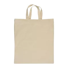 Rövid fülű vászontáska, 140 gr/m²