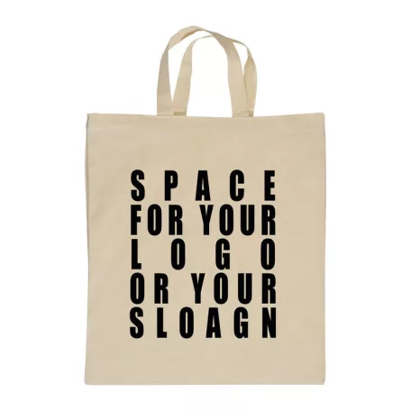 Rövid fülű vászontáska, 140 gr/m²