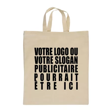 Rövid fülű vászontáska, 140 gr/m²