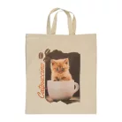 Rövid fülű vászontáska, 140 gr/m²